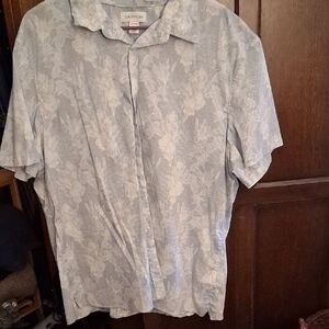 Calvin Klein Men's Blue Floral Shirt